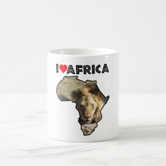 African wildlife mugs with photos of elephants, giraffes, lions, rhinos and more. gifts for wildlife lovers.