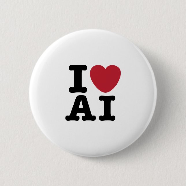 I Heart AI Button (Front)