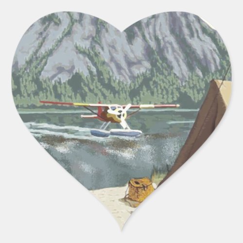 I Heart Alaska Heart Sticker