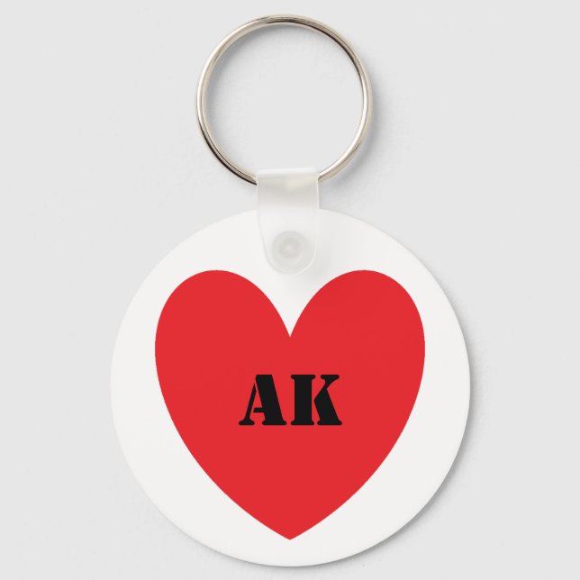 I Heart Alaska Keychain (Front)