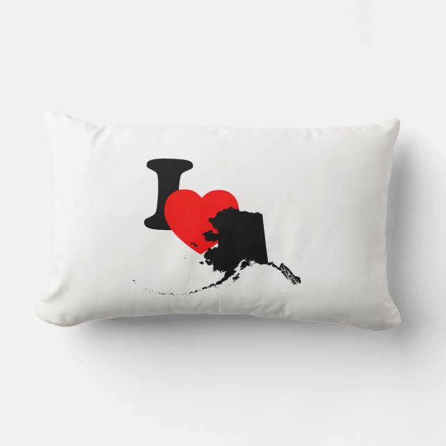 I Heart Alaska Lumbar Pillow (Front)