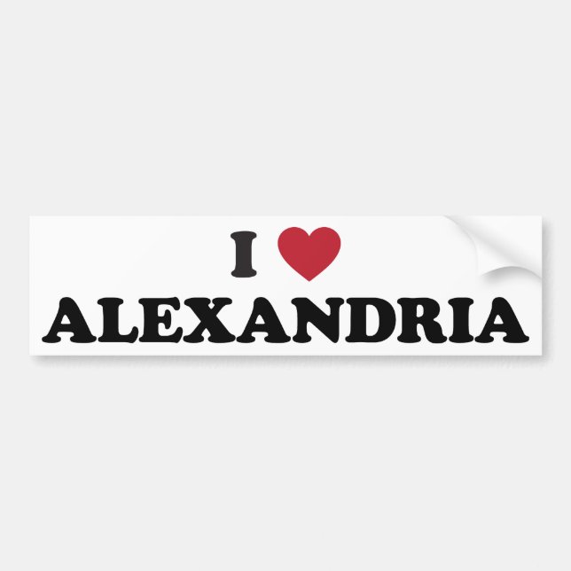 I Heart Alexandria Egypt Bumper Sticker (Front)