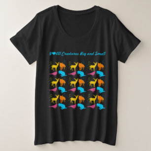 I Heart All Creatures Big and Small Plus Size T-Shirt
