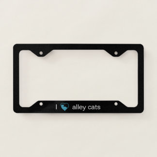 I heart alley cats license plate frame