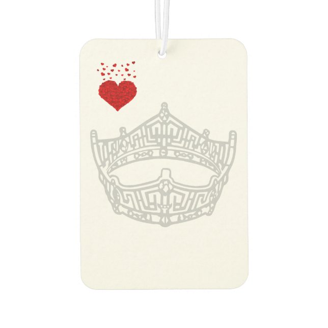 I Heart American Pageant Iconic Crown  Air Freshener (Back)