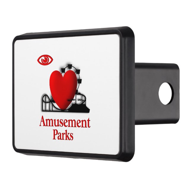 I Heart Amusement Parks Hitch Cover (Left)