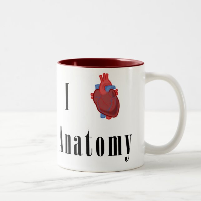 I *Heart* Anatomy Two-Tone Coffee Mug (Right)