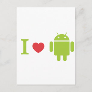 I heart Android Postcard