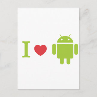 I heart Android Postcard