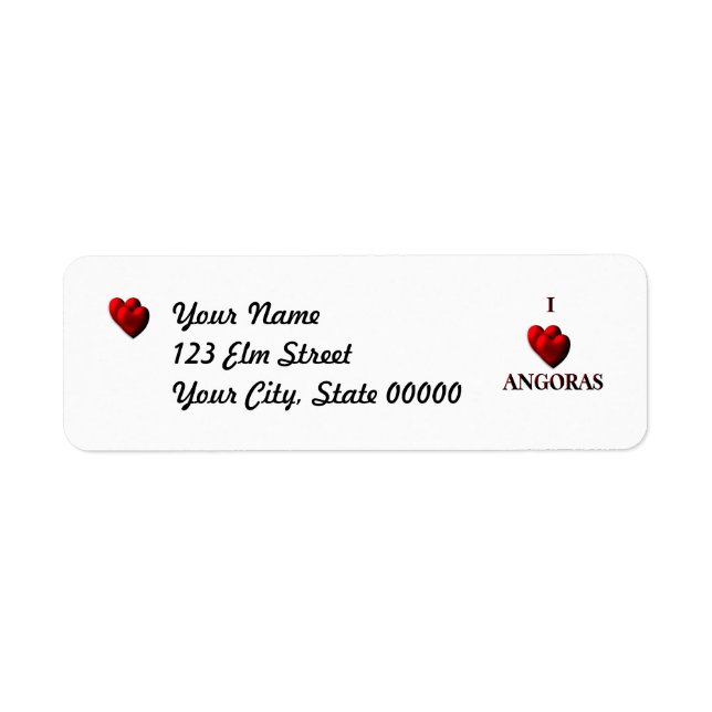 I Heart Angoras Label (Front)