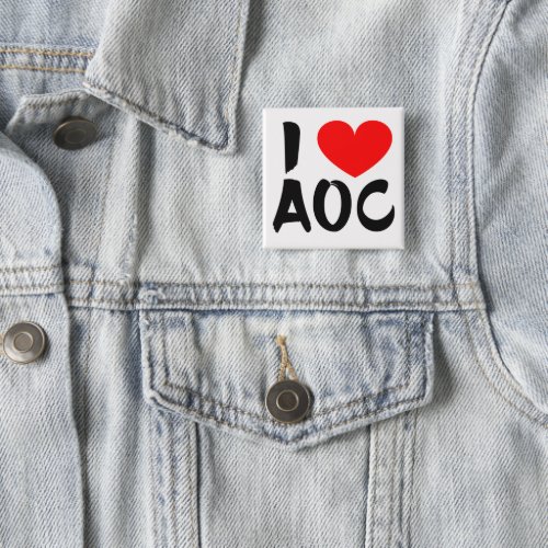 I Heart AOC  I Love AOC Button