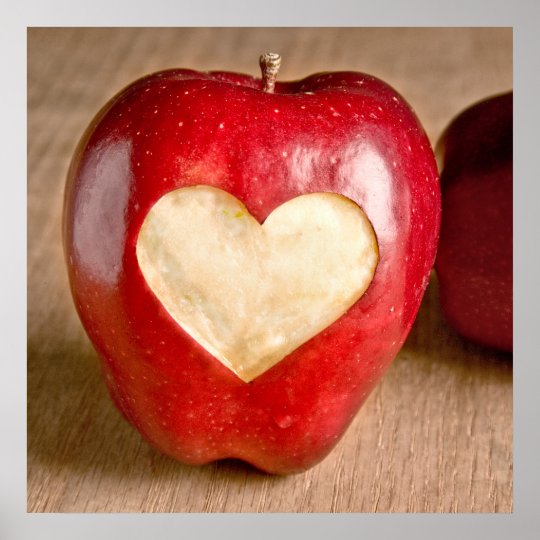 I Heart Apples Poster | Zazzle.com