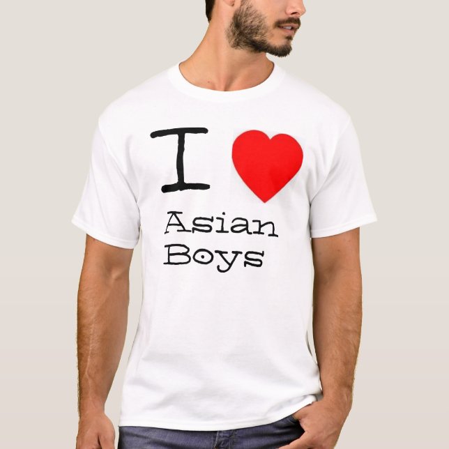 I *heart* Asian Boys T-Shirt (Front)