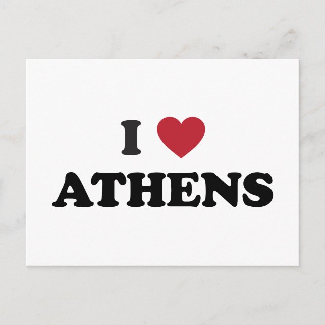 I Heart Athens Greece Postcard (Front)