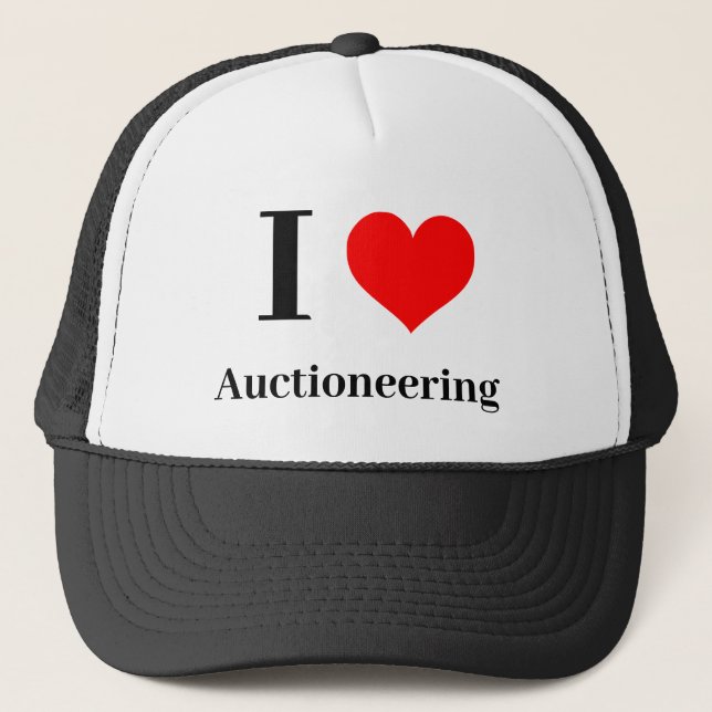 I heart Auctioneering Trucker Hat (Front)