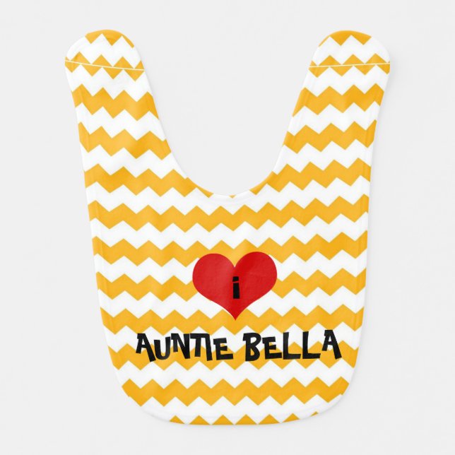 i heart auntie bib personalized gift (Front)