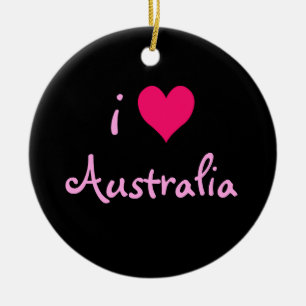 I Heart Australia Ceramic Ornament