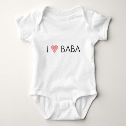 I HEART BABA and DEDO Baby Bodysuit