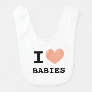 I heart babies bib gift for newborn child