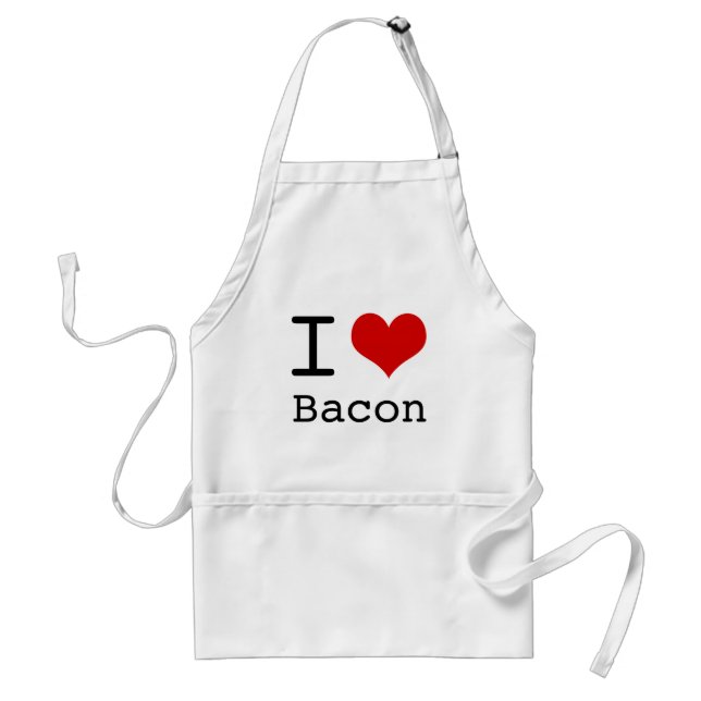 I heart Bacon Adult Apron (Front)