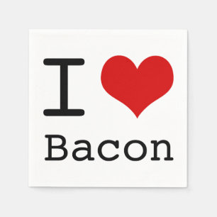I heart Bacon Napkins