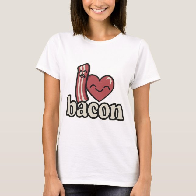 I Heart Bacon T-Shirt (Front)