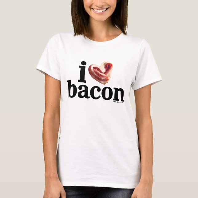I Heart Bacon T-Shirt (Front)