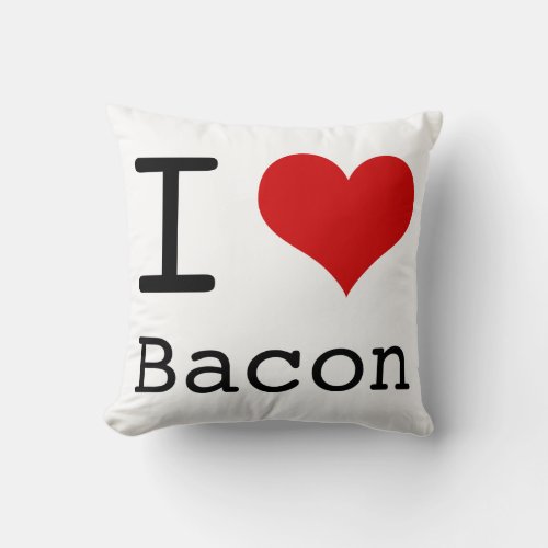 I heart Bacon Throw Pillow