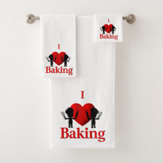 I Heart Baking Bakers Bath Towel Set