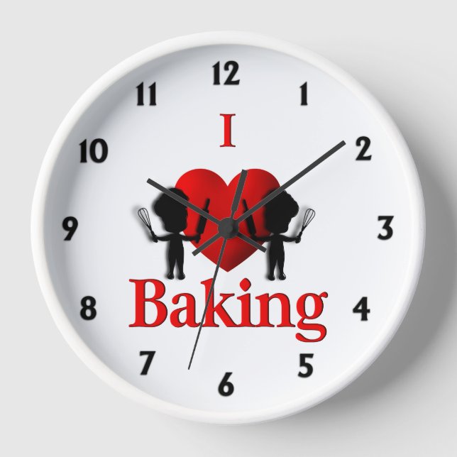 I Heart Baking Bakers Clock (Front)