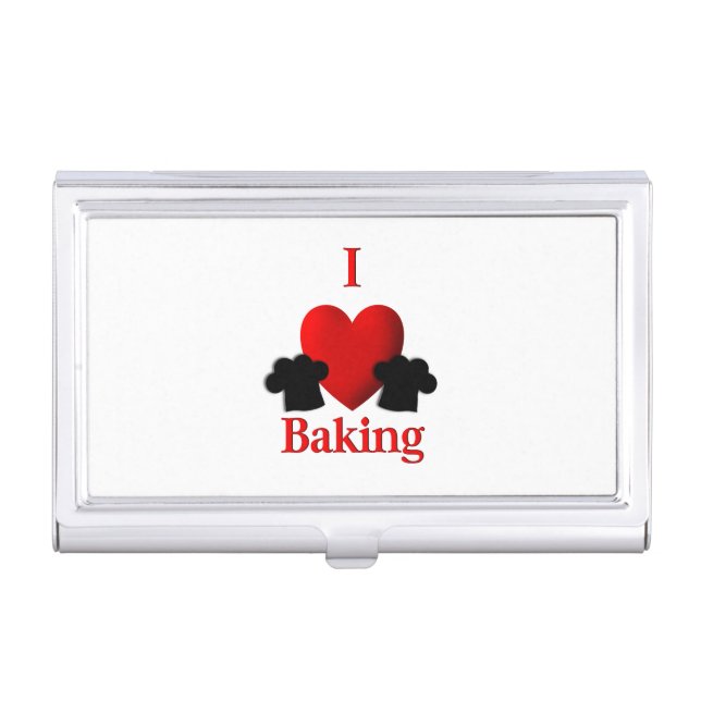 I Heart Baking Double Sided Business Card Case (Front)