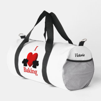 I Heart Baking Double Sided Personal Duffle Bag