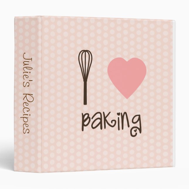 I Heart Baking Recipe Binder (Front/Spine)