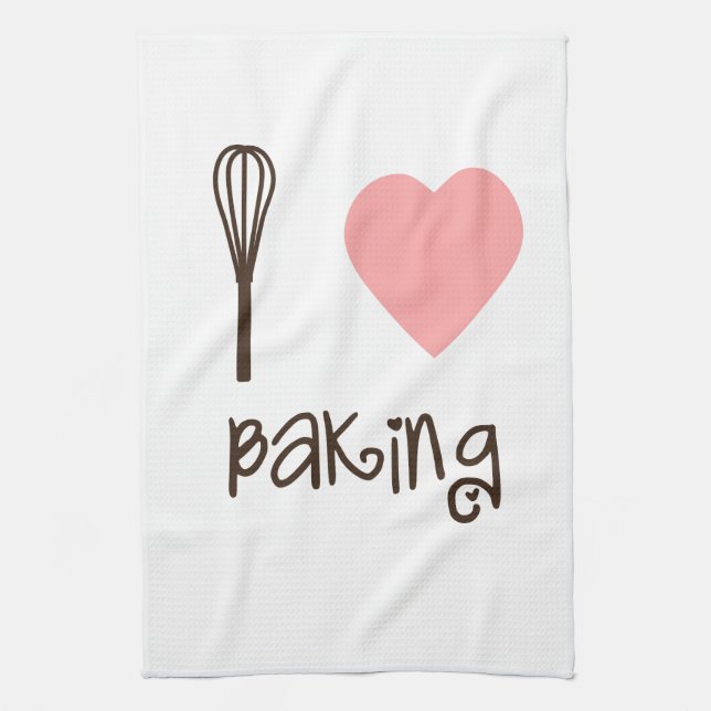 I Heart Baking Tea Towel (Vertical)