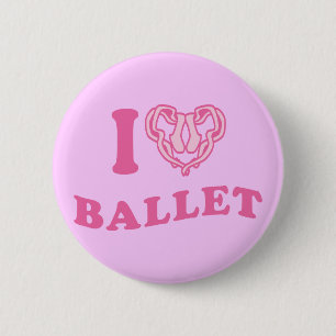 I Heart Ballet Button