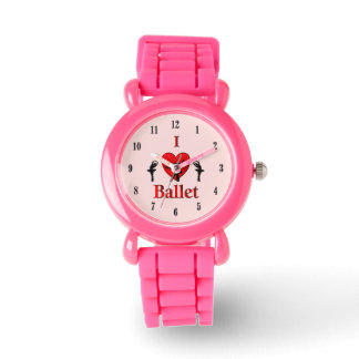 I Heart Ballet Dance Pink Watch