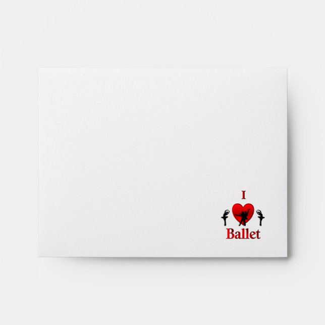 I Heart Ballet Envelope (Front)
