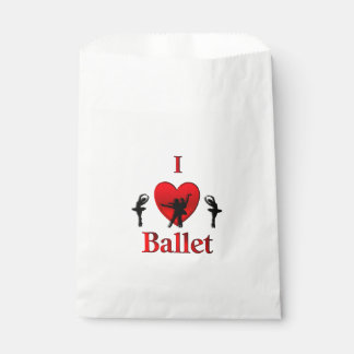 I Heart Ballet Favor Bag