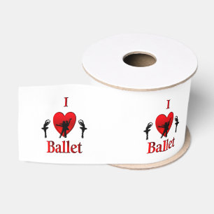 I Heart Ballet Grosgrain Ribbon