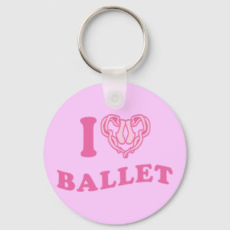 I Heart Ballet Keychain