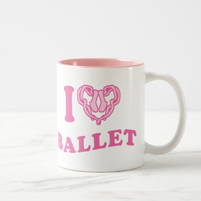 I Heart Ballet Two-Tone Coffee Mug (Right)