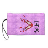 I Heart Ballet Wristlete Bag (Back)