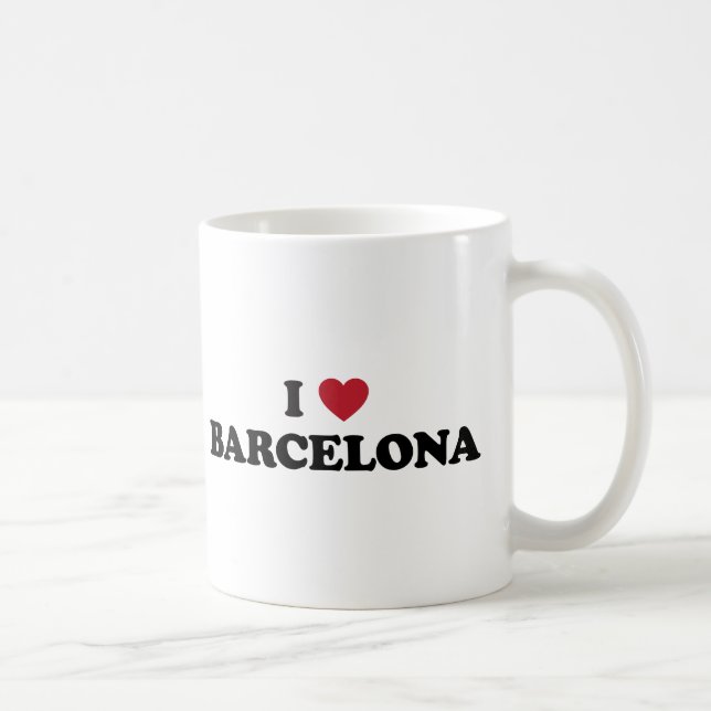 I Heart Barcelona Spain Coffee Mug (Right)