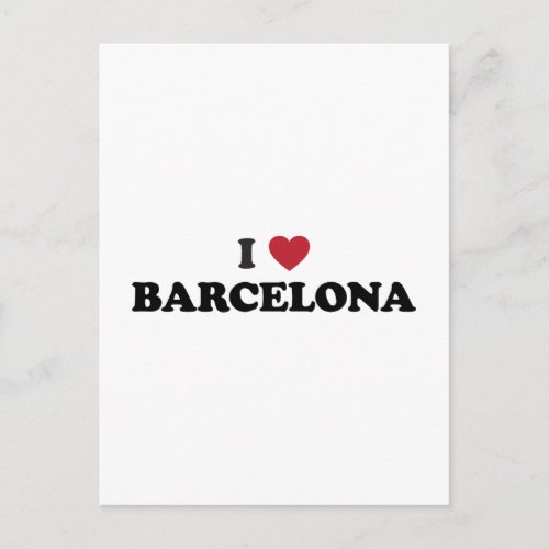 I Heart Barcelona Spain Postcard