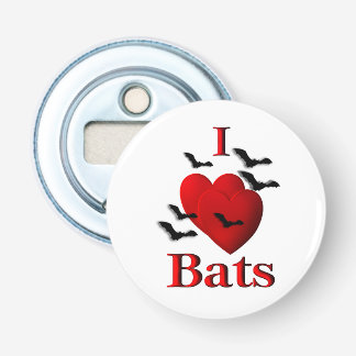 I Heart Bats Bottle Opener