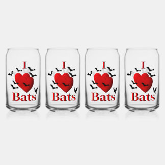 I Heart Bats Can Glass