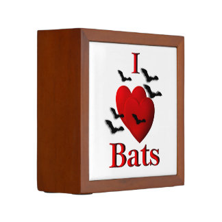 I Heart Bats Desk Organizer