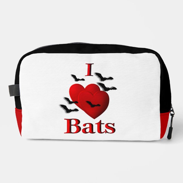 I Heart Bats Dopp Kit (Front)