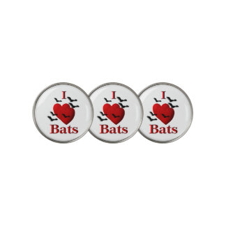 I Heart Bats Golf Ball Marker