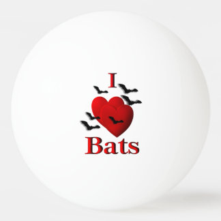 I Heart Bats Ping Pong Ball
